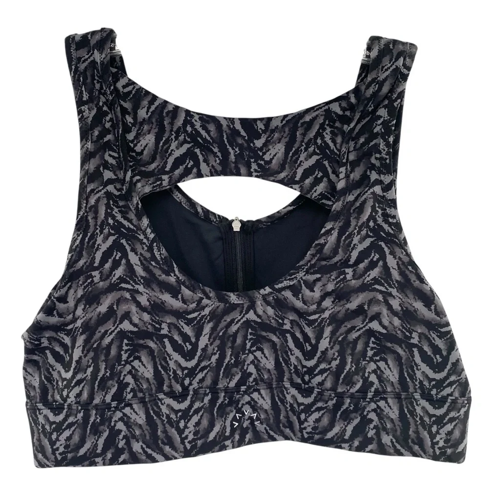 Varley Fay Bra in Dark Mono Zebra